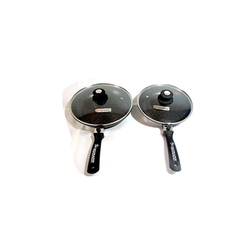 Schumann Professionnel - Lot de 2 Poêles Moove Revêtement en Pierre - Compatibles Tous feux dont Induction - Fonte d'Aluminium -