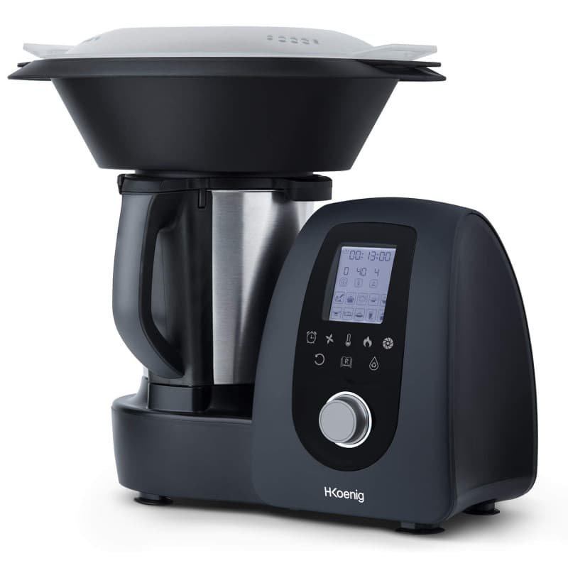 Robot Culinaire chauffant Multifonction 2L H.Koenig HK8 Intelligent Professionnel 1000W, 30+ Fonctions de cuisson, Turbo 10 Vite