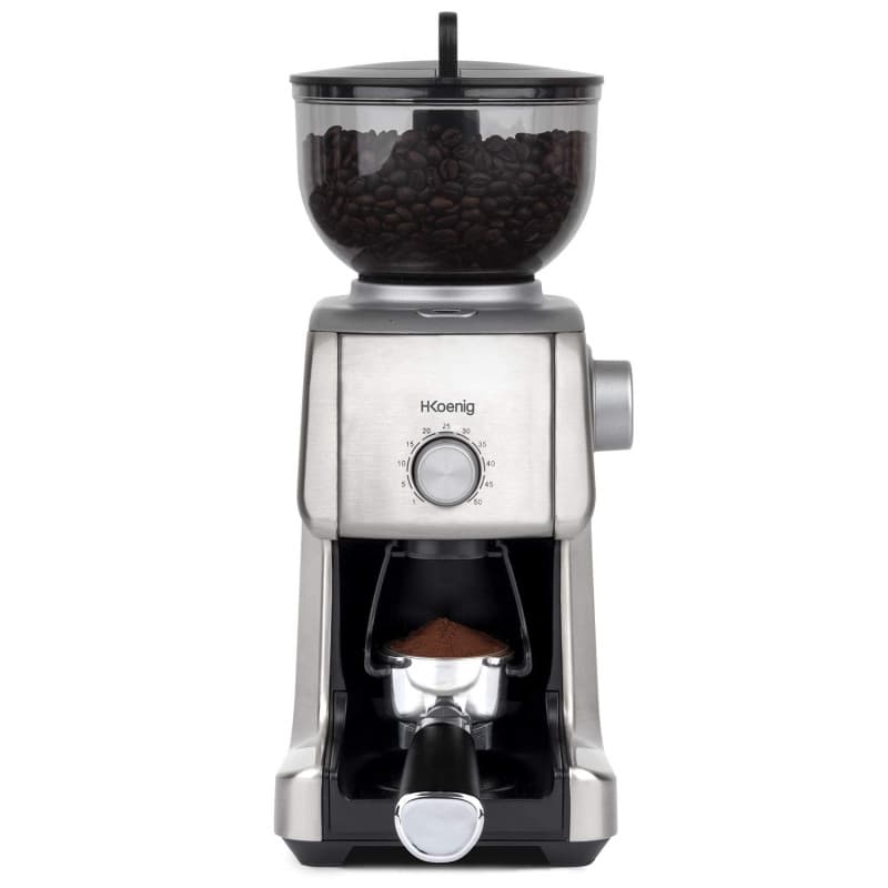 H.Koenig Moulin à Café Electrique GRD830, Broyeur Café Grain Professionnel, Grinder Pro, Meule Conique, 16 Tailles de Mouture, C
