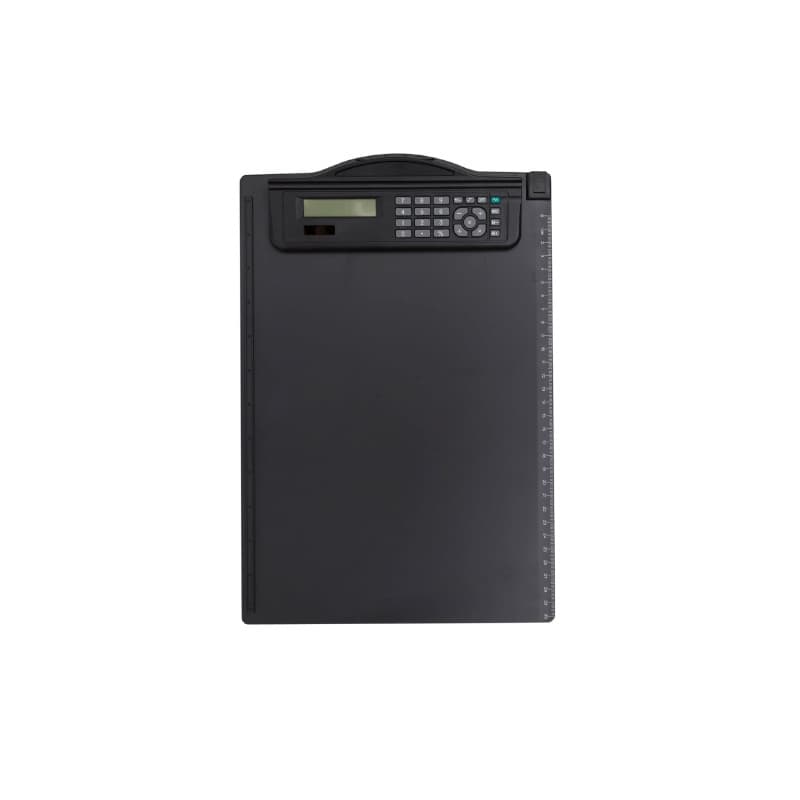 MAUL Porte-Bloc avec Calculatrice, Porte-Bloc Din A4, Calculatrice Solaire Intégrée avec Écran à 8 Chiffres, Porte-Bloc Multifon