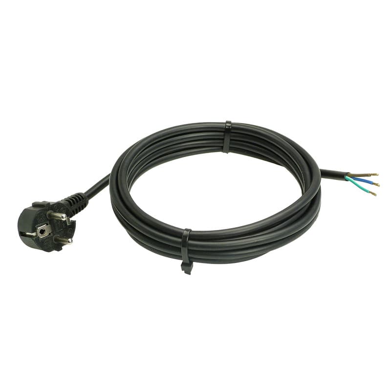 as - Schwabe Câble de connexion PVC H05VV-F 3G1.0, 3 m, noir, 70832
