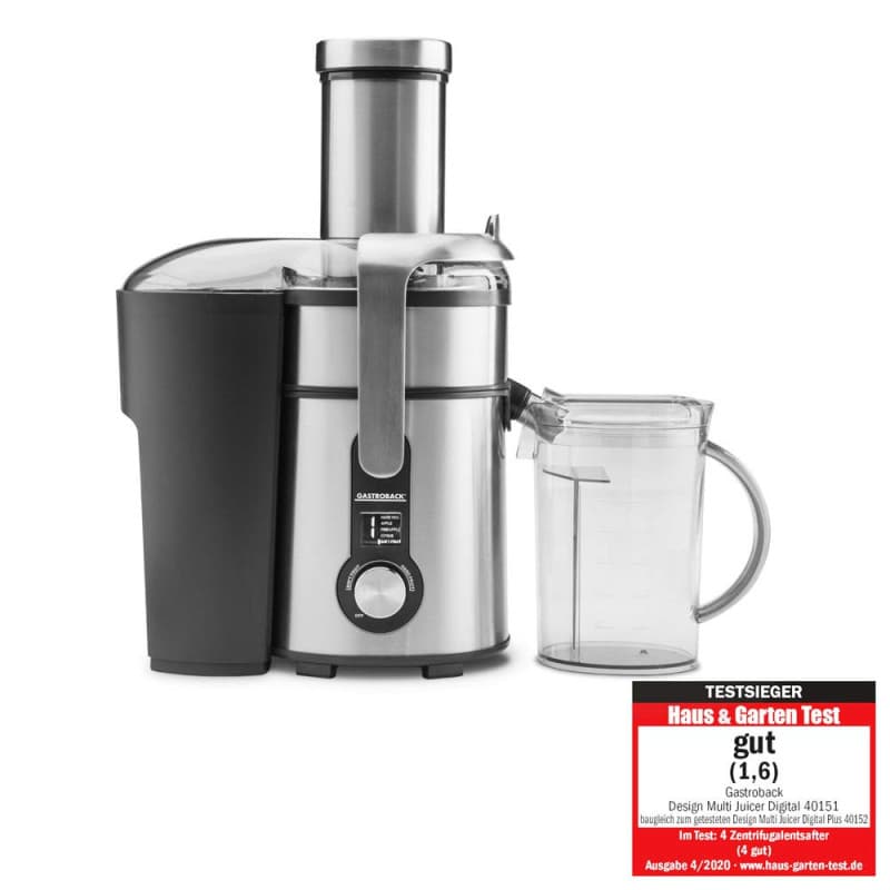 Gastroback Centrifugeuse design Multi Juicer Digital 40151 - Moteur professionnel - 1300 W - XXL - Compartiment de remplissage (