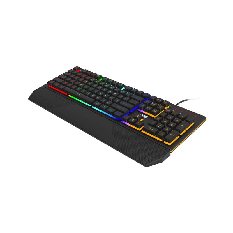 AOC GK200 Clavier de jeu - Clavier PC avec disposition française, 25 touches anti-ghosting, N-Key Rollover de 25 touches et 1,8