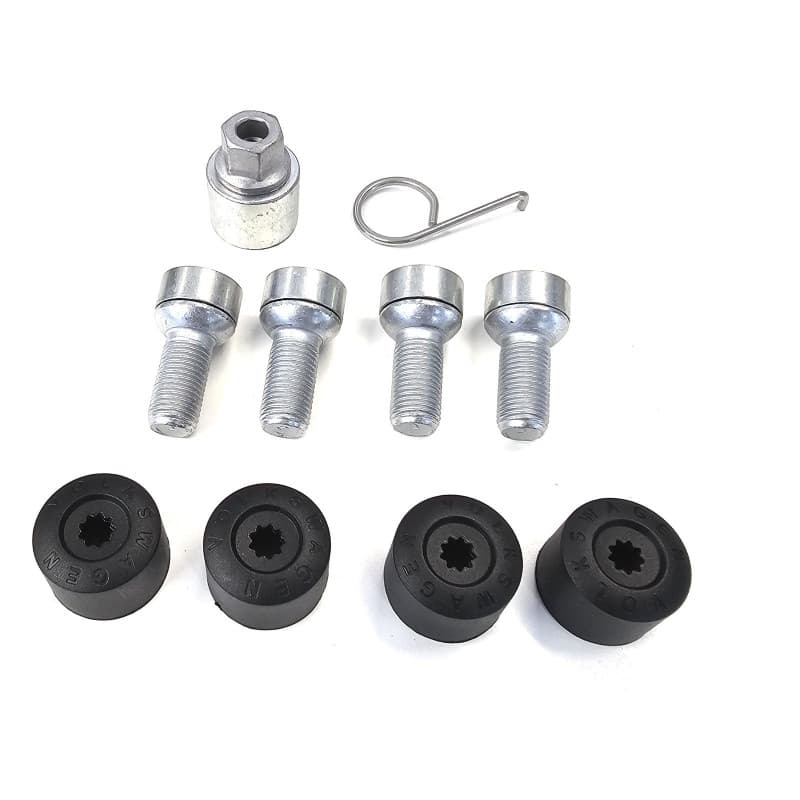 Volkswagen 000071597D Lot de 4 boulons de roue M14 antivol de roue