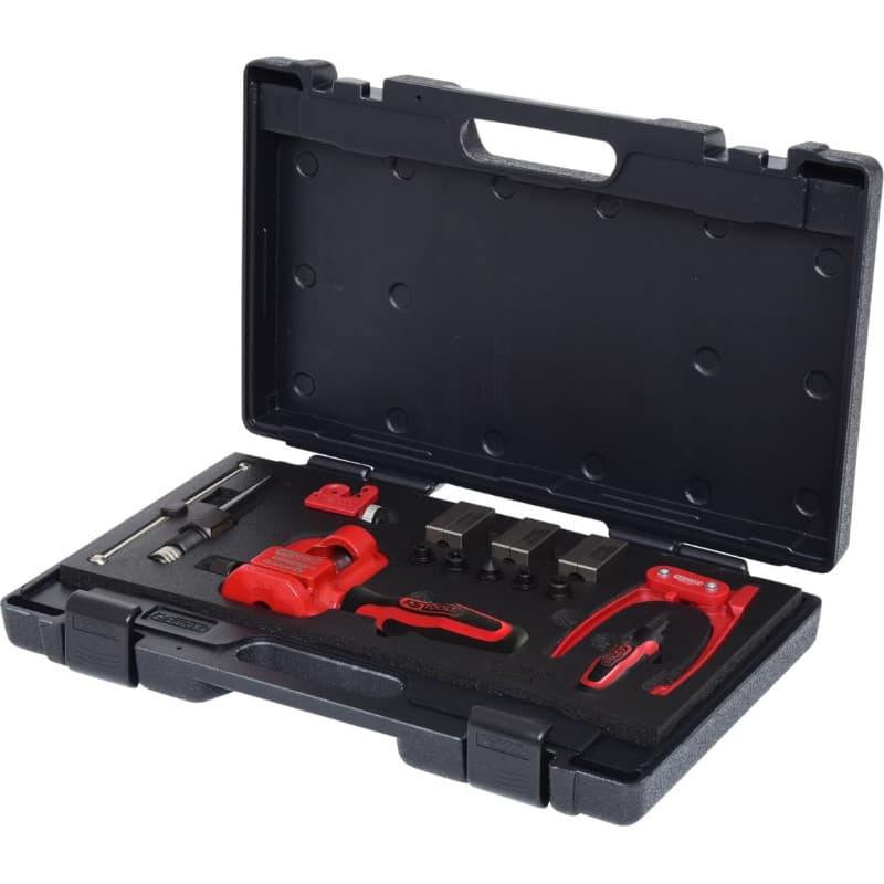 KS Tools - 122.1290 - Appareil à collet pour durite de frein - Outillage mecanique auto - Vis de force hydraulique - Utilisation