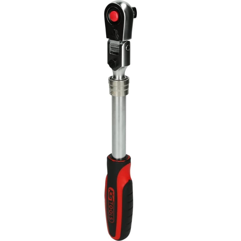 KS Tools - 920.1330 - Cliquet télescopique réversible 1/2" à tête articulée - 72 dents - 7 positions