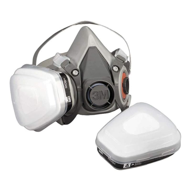 Demi-masque classique réutilisable 3M 6100, Certifié EN sécurité - sans cartouches filtrantes