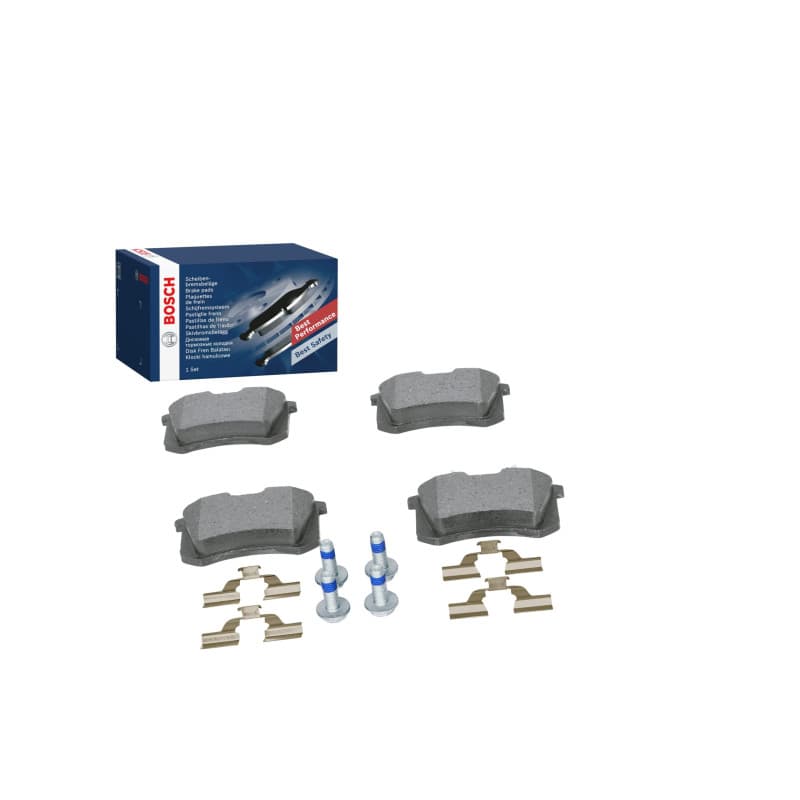 Bosch BP617 Plaquettes de frein - Essieu arrière - certifiées ECE-R90 - 1 jeu de 4 plaquettes, noir