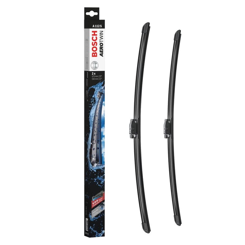 Bosch Balais d'Essuie–Glace Plats Aerotwin A112S, Longueur: 575mm/530mm – 1 Paire de Balais avant