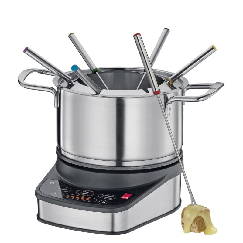 Spring Kit de fondue électrique pour 6 personnes - Régulation optimale de la température - Pour fondue au fromage, à l'huile ou