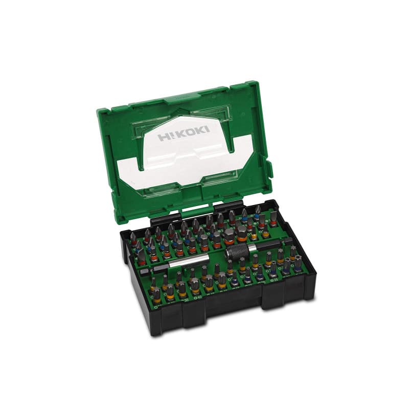 HiKOKI Jeu de 60 embouts (BOX II) - Jeu d'embouts de tournevis polyvalents pour un travail précis - embouts Torx, PH, PZ, SL, si