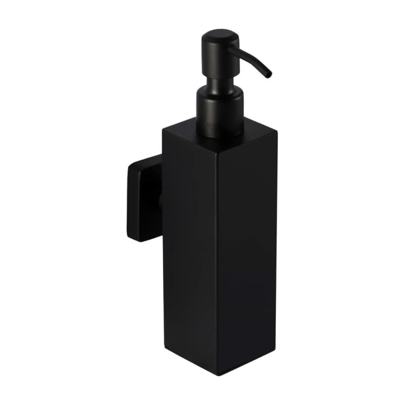 Ambrosya - Distributeur de Savon en Acier Inoxydable en Noir - Salle de Bain Porte-Support de Forage Mural (Acier Inoxydable (No