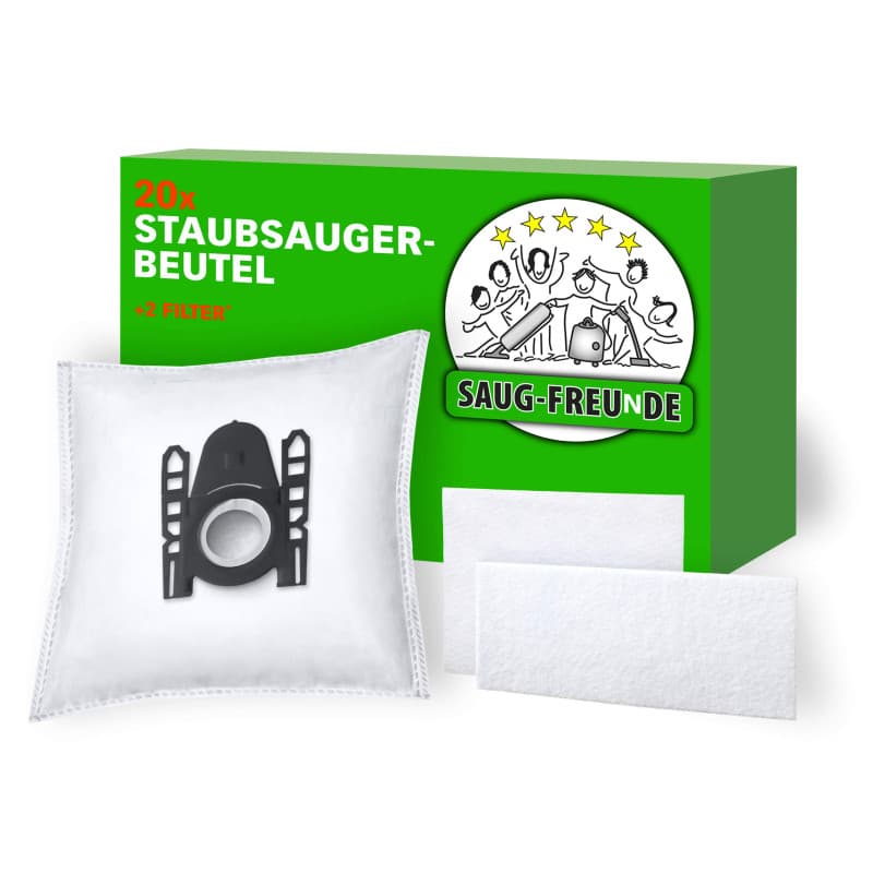 SAUG-FREUnDE I 20 Sacs d'aspirateur pour BOSCH Serie 4, BGBS4HYG1, BGBS4PET1, BGBS4POW1, BGLS4530, BGLS4A444, BGLS4FAM, BGLS4HYG