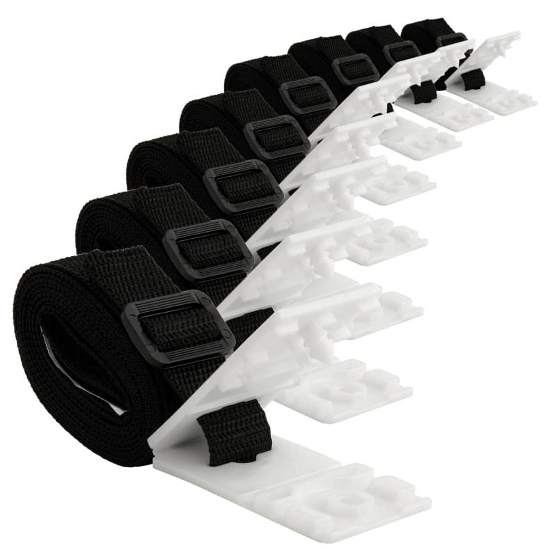 Zelsius Set de 8 Sangles de Maintien | Sangles et Clips de Fixation pour Les enrouleurs | Accessoires de Rechange pour système d