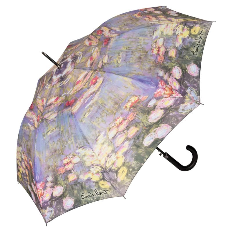 VON LILIENFELD® Parapluie Claude Monet: Nénuphars Ouverture Automatique Résistant au Vent Fleur Canne Grand Robuste Arte