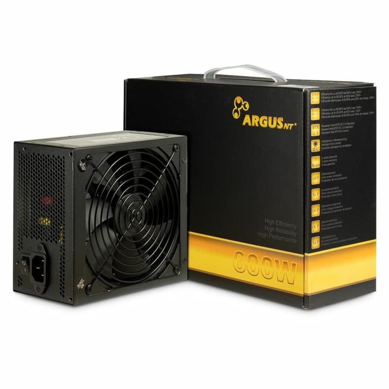 Inter-Tech Argus GPS-600 unité d'alimentation d'énergie 600 W 20+4 pin ATX ATX Noir