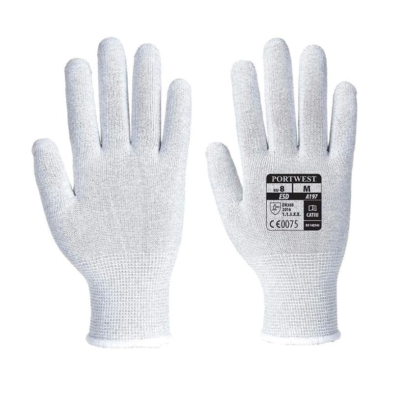 Portwest Gant Antistatique, Couleur: Gris, Taille: M, A197GRRM