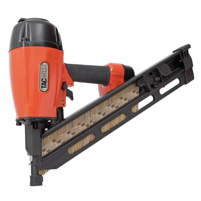 Tacwise KDH90V Cloueuse à Charpente Pneumatique pour Clous en Bande Inclinés, Utilise des Clous en Bande Reliés en Papier, 50-90
