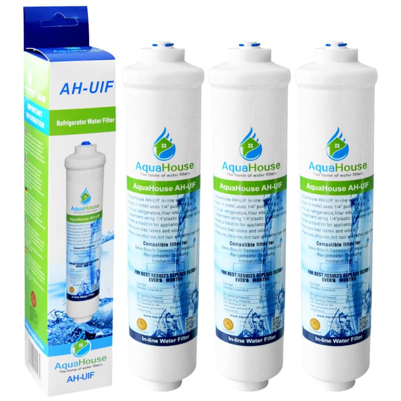 AquaHouse Filtre à eau pour réfrigérateur compatible avec Samsung LG Haier en utilisant uniquement des filtres externes (lot de