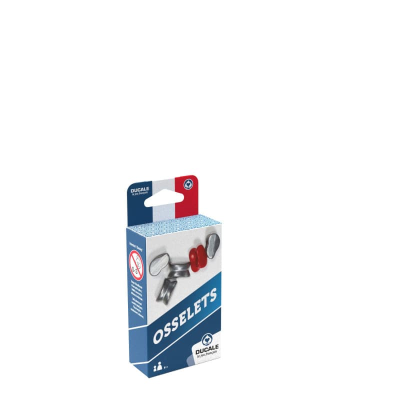 La Ducale – Jeu d’osselets en métal – Lot de 5 osselets - Jeu Traditionnel – Jeu de Voyage - Jeu d'adresse et de rapidité, Gris,