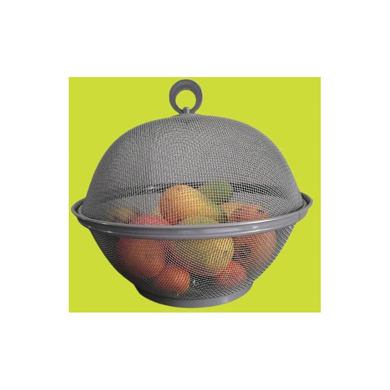QWXOSR Corbeille Fruit Panier a Fruits - Corbeille a Fruit Avec Couvercle- Corbeille a Fruit Panier a Fruit noir (Gris 1 set)
