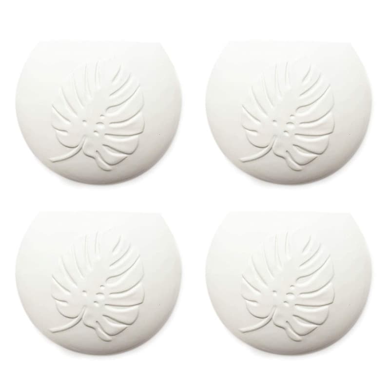 Humidificateurs, lot de 4 en céramique BOTANIQUE, plat, pour fixation au radiateur/chauffages, évaporateur d'eau, diffuseurs, va