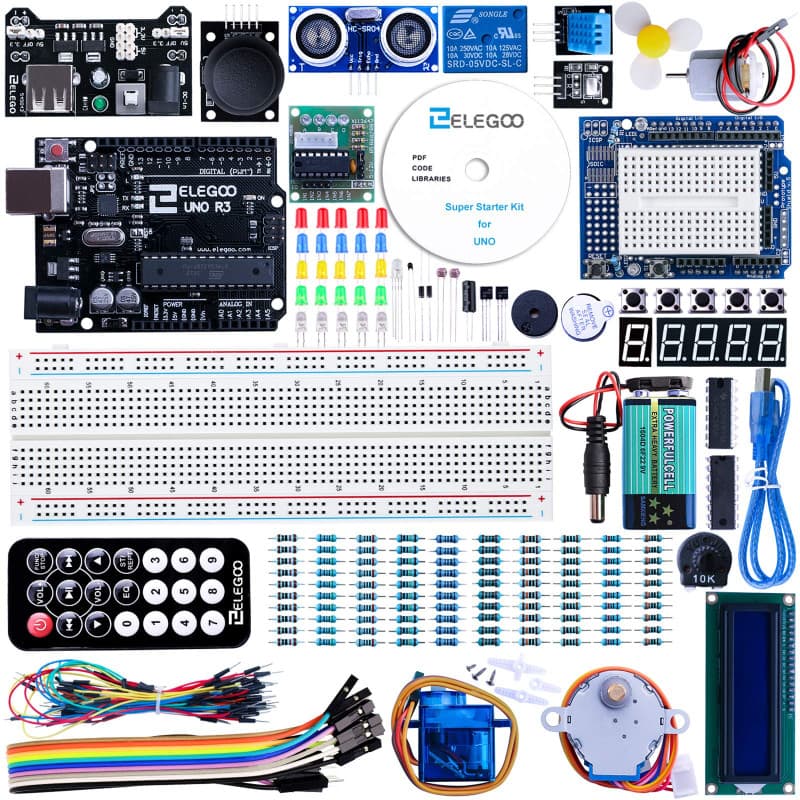 ELEGOO Carte Starter Kit de Démarrage Super avec Guide d'Utilisation Français pour Débutants et Professionnels Compatible avec A