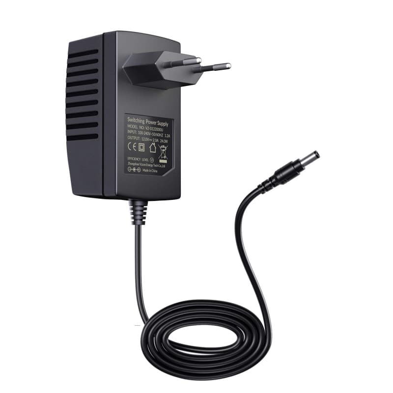 Anlapus DC 12V 2A Bloc d'alimentation EU Plug Adaptateur Secteur Transformateur avec Prise Européenne, USB