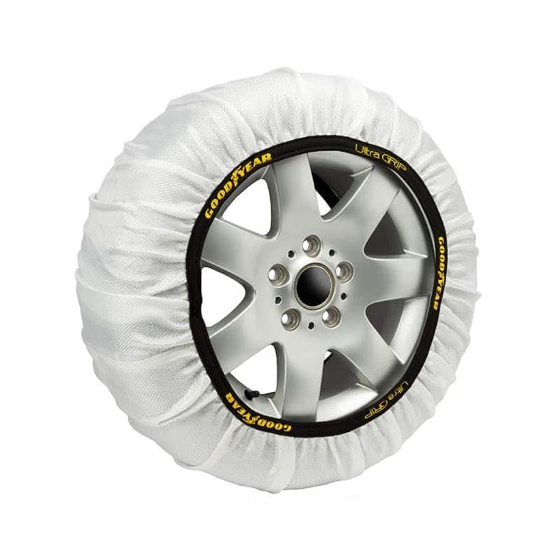 Goodyear Lot de 2 chaînes à neige en tissu pour voiture, ultra adhérence, taille XL, spécifique pour le fonctionnement du véhicu