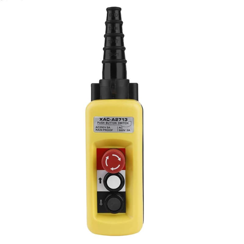 Interrupteur de commande de conduite à 2 boutons XAC-A2713 avec bouton d'arrêt d'urgence arrêt d'urgence haut bas bouton de leva