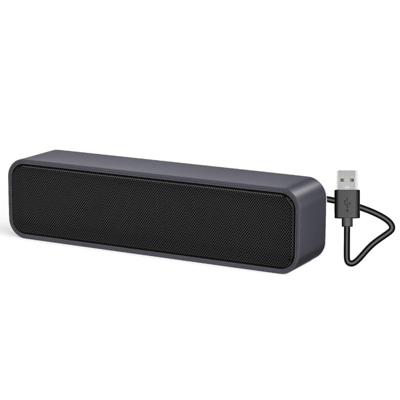 ADELGO Haut-Parleur d'ordinateur, Haut-Parleur alimenté par USB pour Ordinateur de Bureau, PC Windows, Ordinateur Portable. Mini