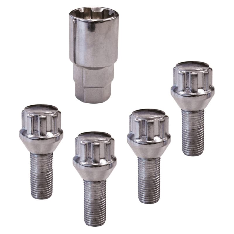 Carpoint Coffre-fort de votre voiture 05.205.03 Blocage des roues de type anti-vol C, Ensemble de 4 avec 1 adaptateur, la sécuri