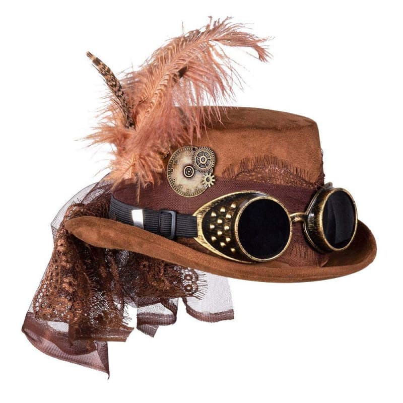 Boland 54562 - Chapeau Space Punk Deluxe avec lunettes, casquette Steampunk, couvre-chef, accessoire de déguisement pour carnava