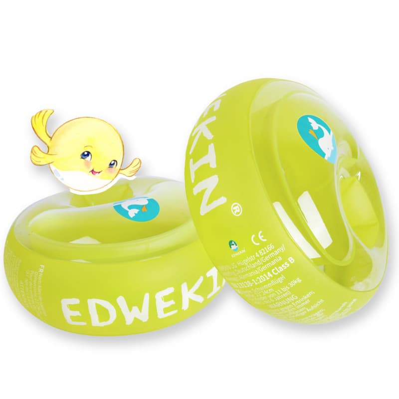 Flotteurs EDWEKIN® pour Enfants avec Chambres à air Extra Larges ; Brassards pour bébés/Jeunes Enfants de 1 à 6 Ans, Design Tran