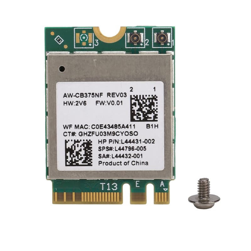 ASHATA Mini Carte WiFi, Module WiFi 2.4/5.0 GHz, Carte Réseau sans Fil Bluetooth 5.0 M.2 NGFF 802.11a/b/g/n/AC RTL8822CE, Prise