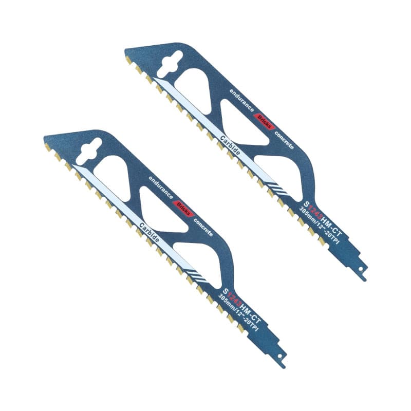 Jissta 2PC Lame de scie sabre, 305 mm Lame Scie Sabre Brique, Scie Sabre Parkside pour Bois, Métal,Parpaing Beton Cellulaire et