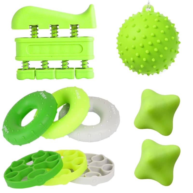Étirement des doigts, Hand grip musculation, 3 niveaux de résistance handgrip, exercice des doigts, balle anti-stress, balle de