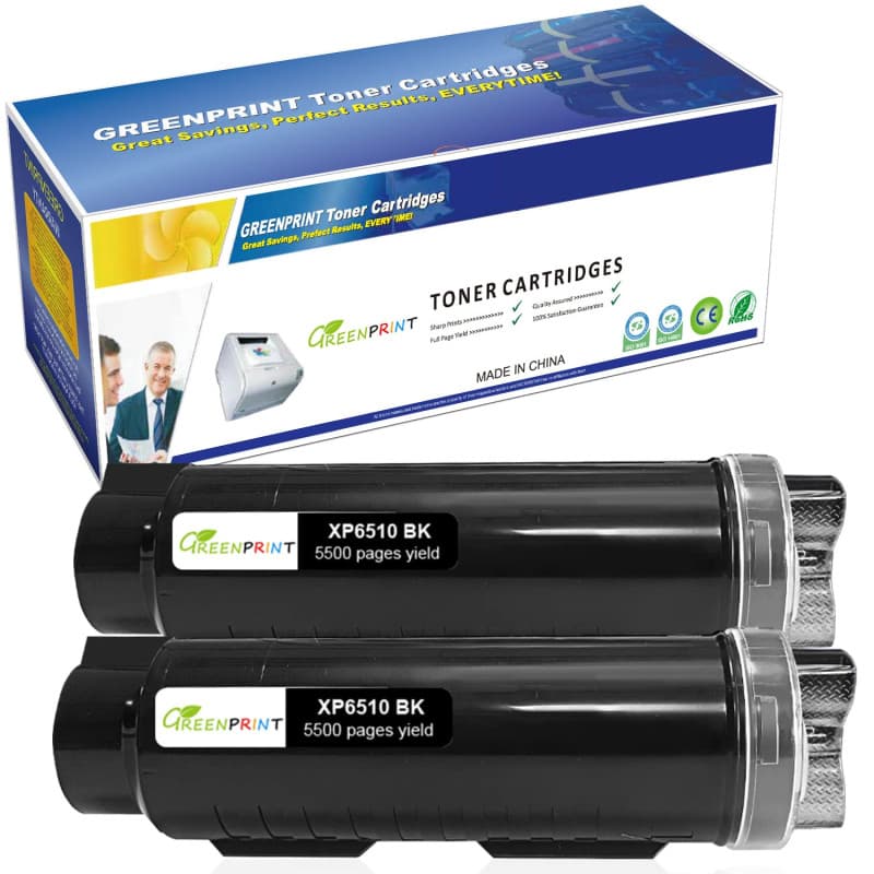 GREENPRINT Cartouches de Toner Compatibles 6510 6515【Extra High Yield】 5500 Pages 2 Noir pour Xerox Phaser 6510n 6510dn 6510dni