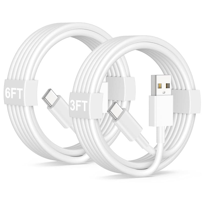 Câble Carplay pour iPhone 16 15 Voiture, 1M+2M Câble USB A vers USB C Voiture pour Apple Carplay et Android Auto,Câble USB vers
