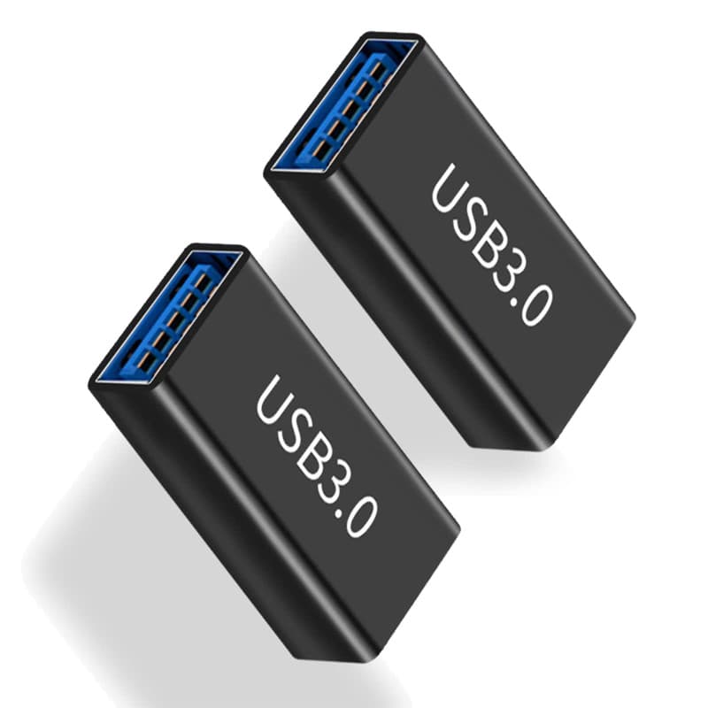 iJiZuo Adaptateur USB Femelle à Femelle, Paquet de 2, Connecteur D'extension Adaptateur 3.0 USB, pour Connecter Deux Extrémités