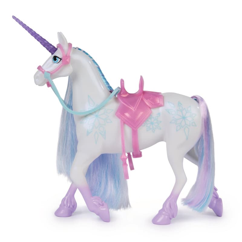 Unicorn Academy, Licorne Glacier avec tête Mobile, 2 Accessoires d'équitation, 27,9 cm, Convient aux poupées Mannequin Layla, au