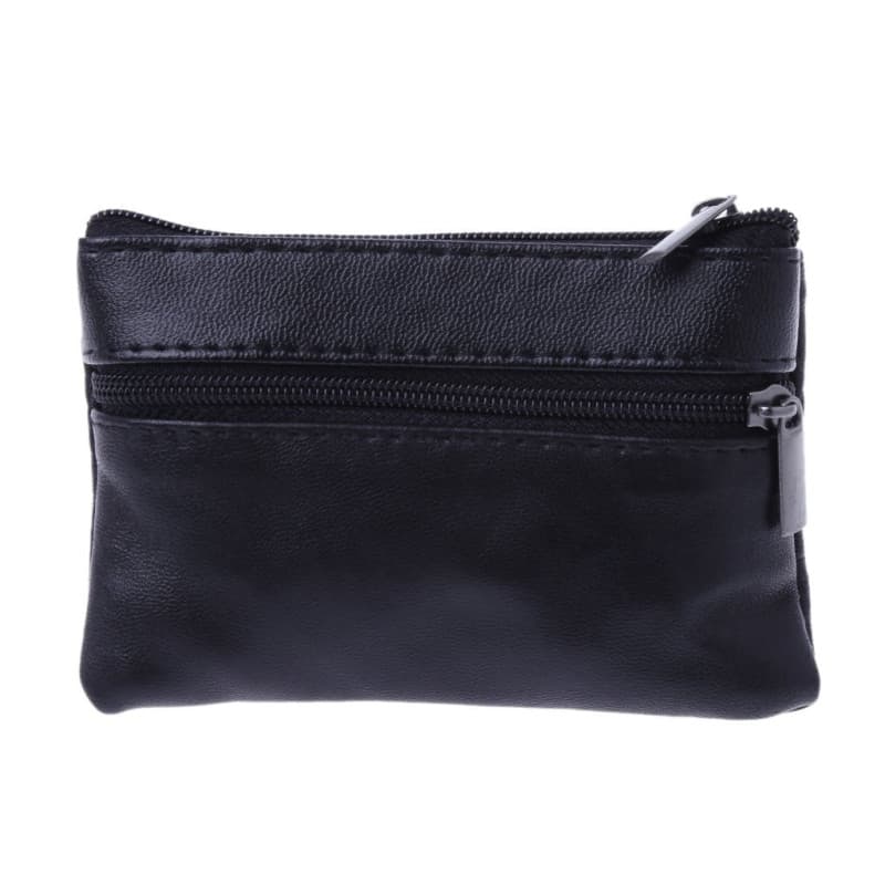 Cuigu Porte-Monnaie Noirr pour Poches Pantalon ou Veste Homme Femmes Carte Coin Porte-clés Zip en Cuir Portefeuilles Poche