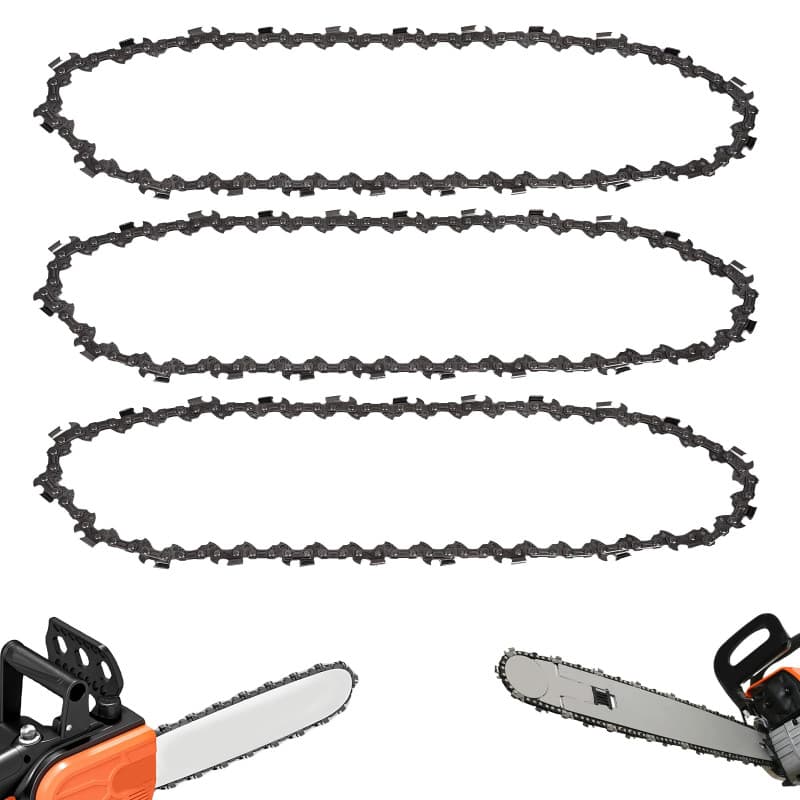 3 PCS Chaînes de Tronçonneuse pour Guide-Chaîne de 12" (30 cm), 45 Maillons d'Entraînement, 1,1mm Faible Rebond, Compatibles ave