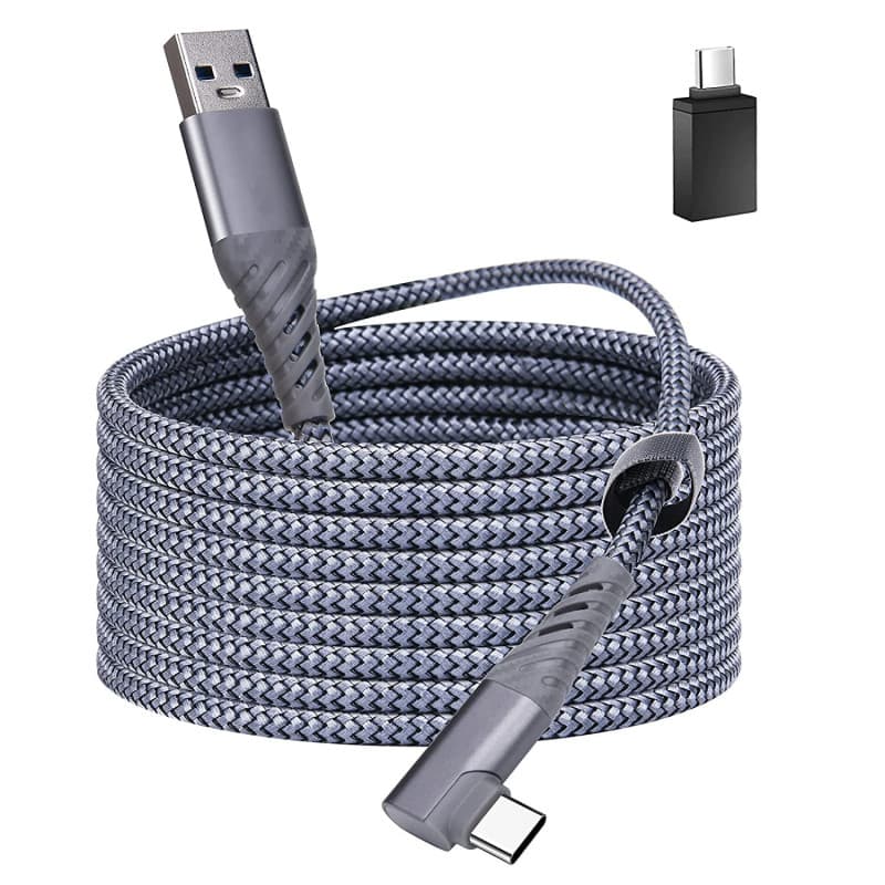 pour Oculus Quest/Quest 2 Link Câble 10 Feet (3m), Câble Quest Link Transfert de données Haute Vitesse USB C Compatible pour Ocu
