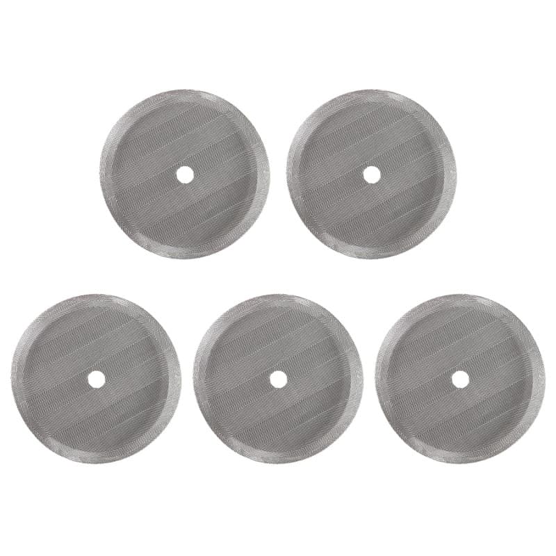 Lot de 5 filtres de rechange pour cafetière à piston - Filtre à café en acier inoxydable - Réutilisables pour cafetière à piston