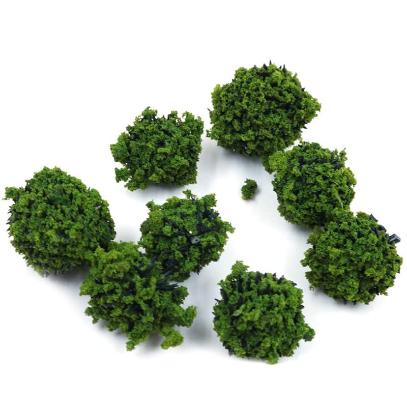 Tiardey 40 pièces Arbres de Brousse Groupes de végétation Miniatures arbustes Chemin de Fer Herbe Artificielle pour Train modèle