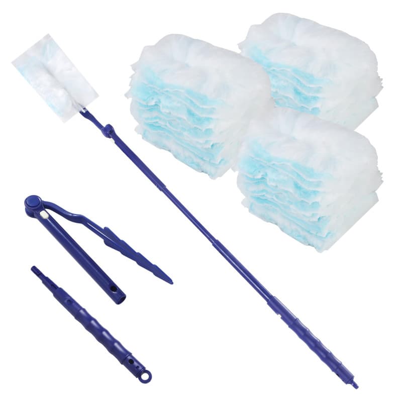 Lot de 51 pour Swiffer Plumeau Poussiere Recharge,Recharges Plumeau Duster,avec 1 poignée télescopique,Peut être utilisé pour Un