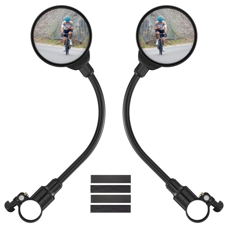 Gvolatee 2 Pièces Retroviseur Velo, 360° Réglable Retroviseur Trotinette Electrique, Rétroviseur Vélo Guidon pour Guidon 22-32mm