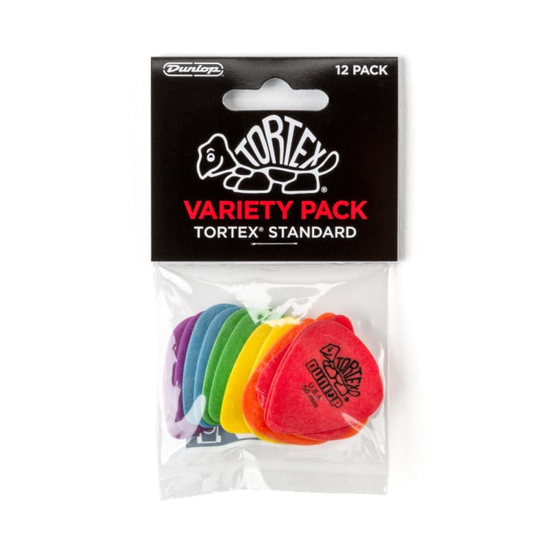 DUNLOP Tortex Standard variety pack, paquet de 12 médiators (PVP418)
