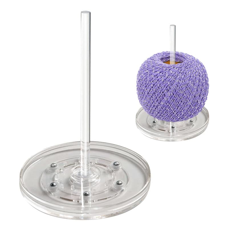 xyuayamz Support Pelote de Laine, Dérouleur de Laine Rotatif, Yarn Holder avec Roulement à Billes, Rangement Vertical de Fil, Ca